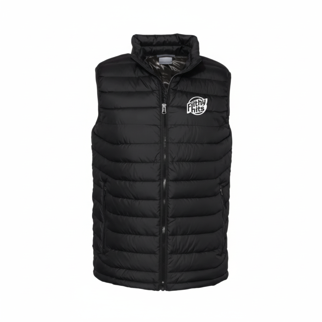 Filthy Hits Black Puffer Vest
